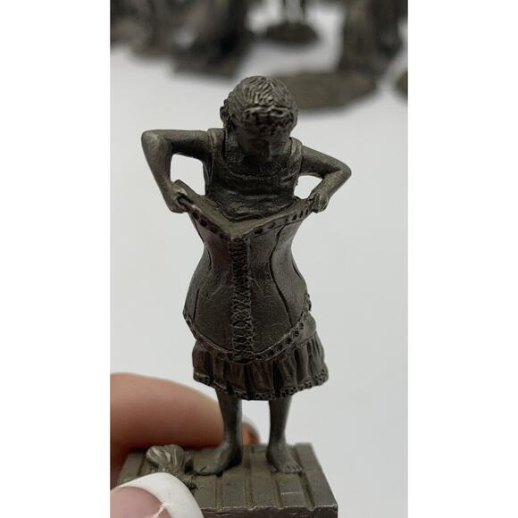 Vtg 1978-1980 Saturday Evening Post Pewter 23 Pc. Parade of American People - Picture 12 of 16